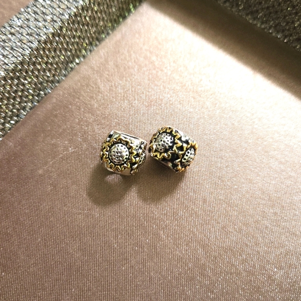 Brighton Sunflower Two-Tone Bead Charm Set